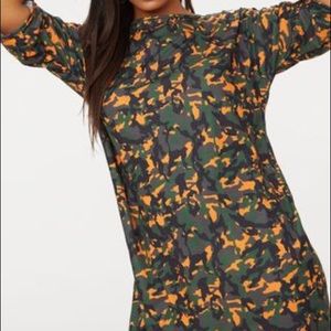 Camo Print T-Shirt Dress